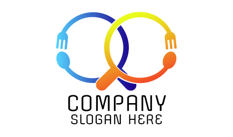 Logótipo De Comida Para Lupa De Mesa