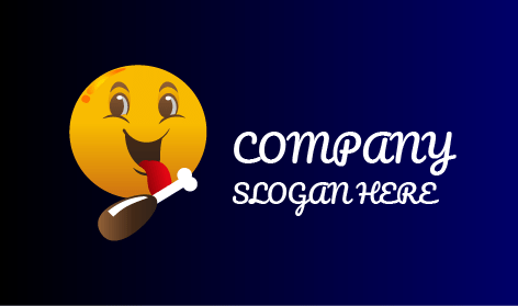 Logótipo De Comida Com Pedaço De Perna Macia