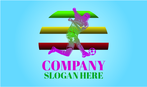 Logo Pemain Sepak Bola Yang Bersinar