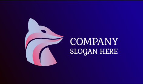 Logotipo De Raposa Com Olhos Brilhantes