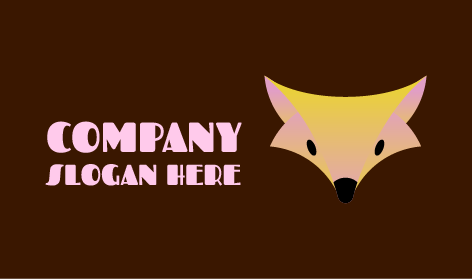 Logotipo Da Raposa Do Nariz Preto