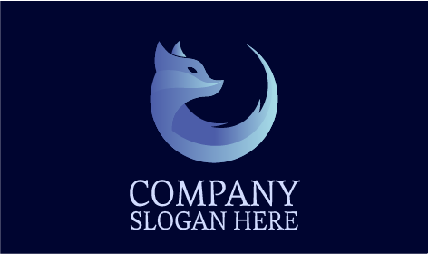 Logotipo Da Raposa Do Crescente Azul