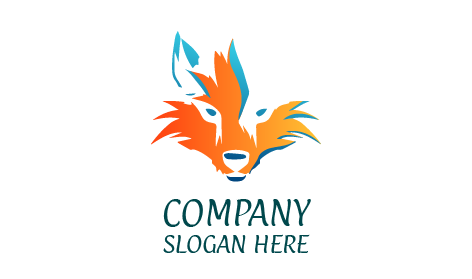 Fox Closeup Illustration Logo