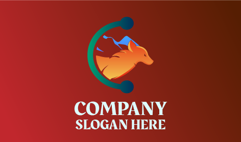 Logótipo Brilhante Da Raposa Ártica