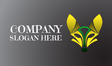 Logotipo Da Silhueta Da Raposa Dourada