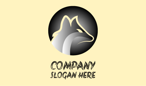 Logotipo Da Raposa Do Círculo Cinza