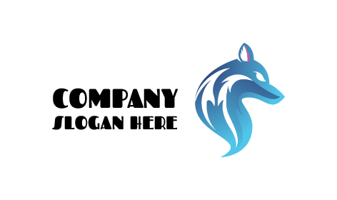 Logotipo Minimalista De Raposa Azulada