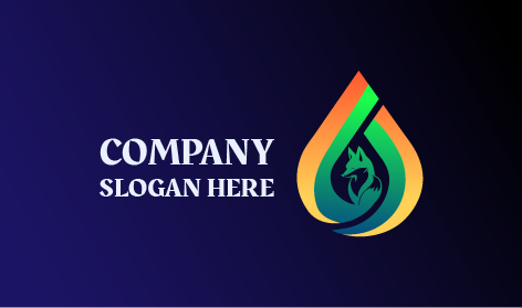 Funkelndes Tropfenfuchs-logo