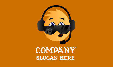 Logótipo De Gadget Para Auscultadores Pretos