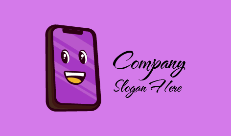 Logotipo De Dispositivo Móvil De Dibujos Animados