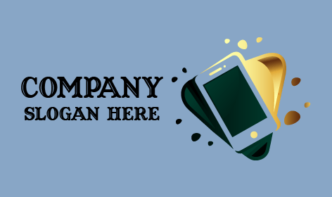 Logótipo Do Dispositivo Móvel Golden Splash