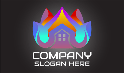 Logotipo Del Jardín De La Casa De Flores Ardientes