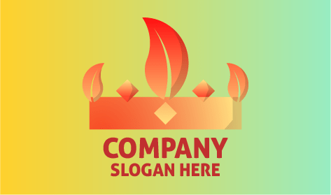 Logotipo Del Jardín De Hojas De Naranja