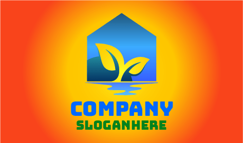 Logotipo Del Jardín De Plantas Al Atardecer