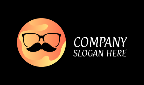 Black Frame Glasses Logo