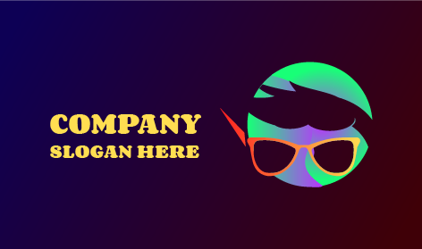 Logo De Lunettes De Cheveux Noirs