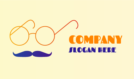 Logo De Gafas De Bigote Azul