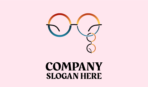 Dangling Round Glasses Logo