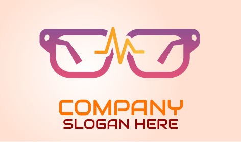 Gradient Purple Lifeline Glasses Logo