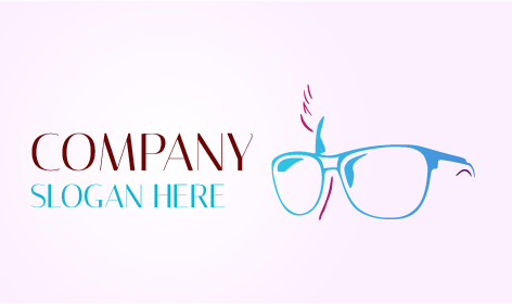 Light Blue Reading Glasses Logo