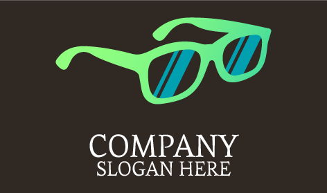 Mint Green Stylish Glasses Logo