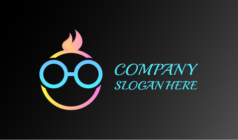 Neon Circular Glasses Logo