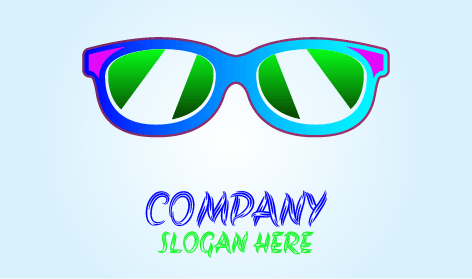Neon Green Lens Glasses Logo