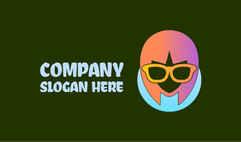 Orange Frame Glasses Logo