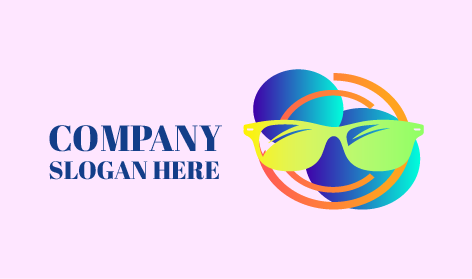 Logo De Lunettes À Tourbillons Orange