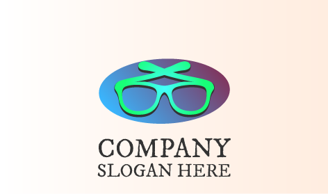 Logo De Lunettes À Fond Ovale