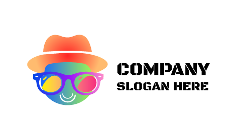 Logo De Lunettes Avec Des Boules De Peinture