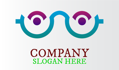 Purple Eyes Glasses Logo