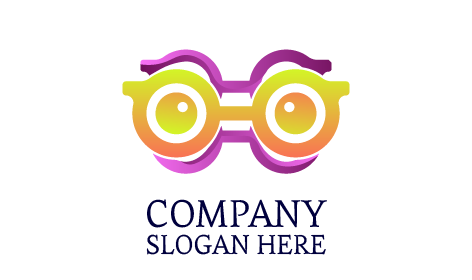 Round Ophthalmologist Glasses Logo