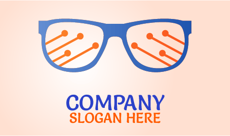 Sparkling Blue Glasses Logo