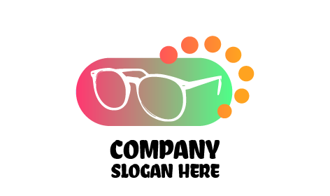 Trendsetting White Glasses Logo