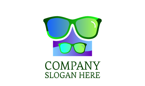 Logo Des Lunettes Vertes Jumelles