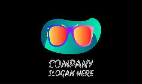 Logo De Lunettes À Monture Large