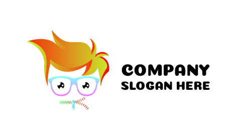 Zipper Mouth Glasses Logo