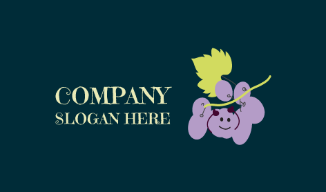 Sevimli Üzüm Maskot Logosu