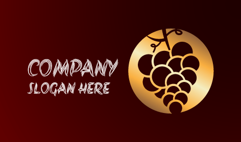 Elegante Logotipo De Uvas De Chocolate