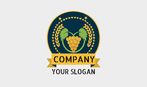 Elegante Logotipo De Corona De Uvas