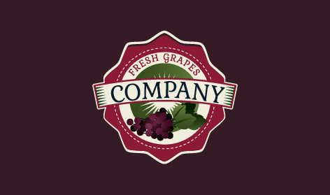 Logotipo De Uvas Frescas De La Granja