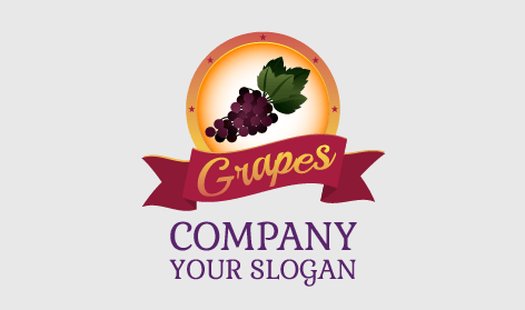 Juicy Delicious Grapes Logo