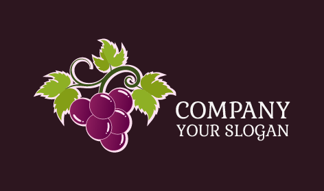 Leafy Stem Grapes Logo
