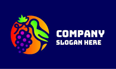 Logotipo De Parrot Sparrow Grapes