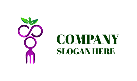 Logotipo De La Fruta De Uvas Moradas