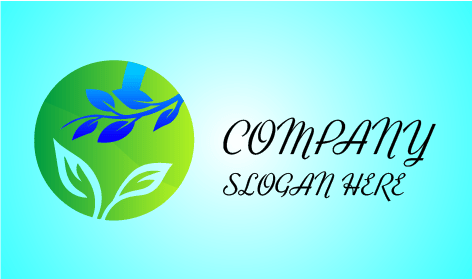 Blue Shrub Greenery Logo