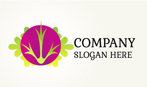 Logotipo De Vegetación De Césped En Ciernes