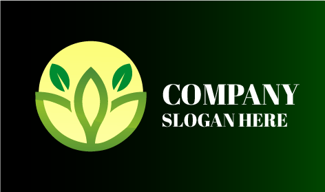 Yemyeşil Yapraklı Yeşillik Logosu