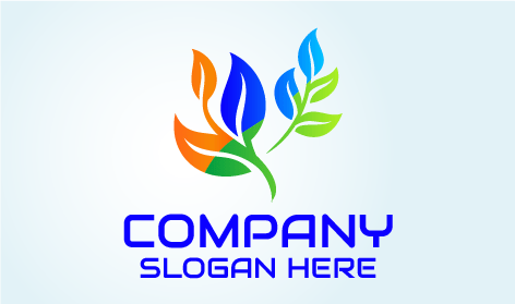 Logotipo De Hojas Verdes Vívidas